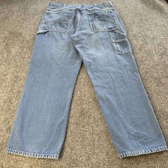 Vintage Liberty Carpenter Utility Jeans Blue Denim Size 36x30 (Actual 34x28.5) - Picture 2 of 16